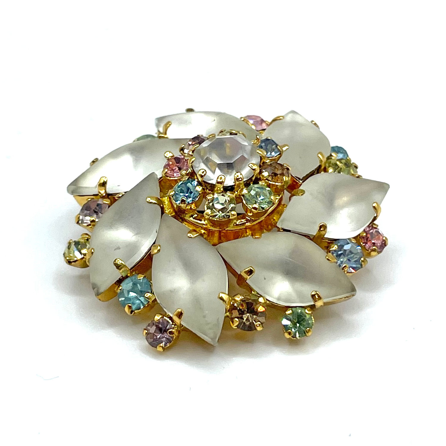 1950s Austrian crystal rhinestone brooch