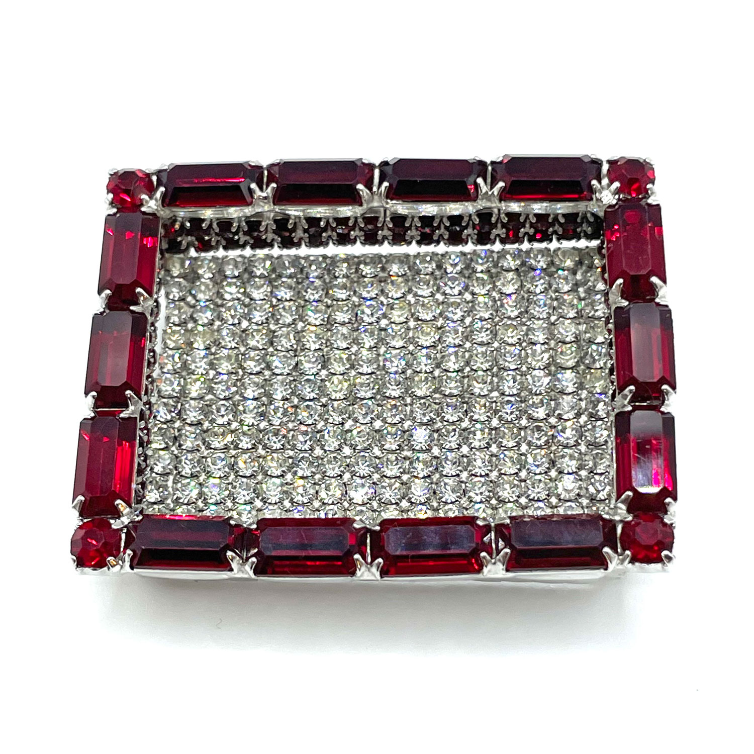 Rectangular Kramer rhinestone pin