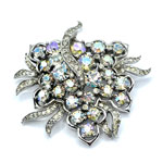 1950s Jomaz rhinestone brooch