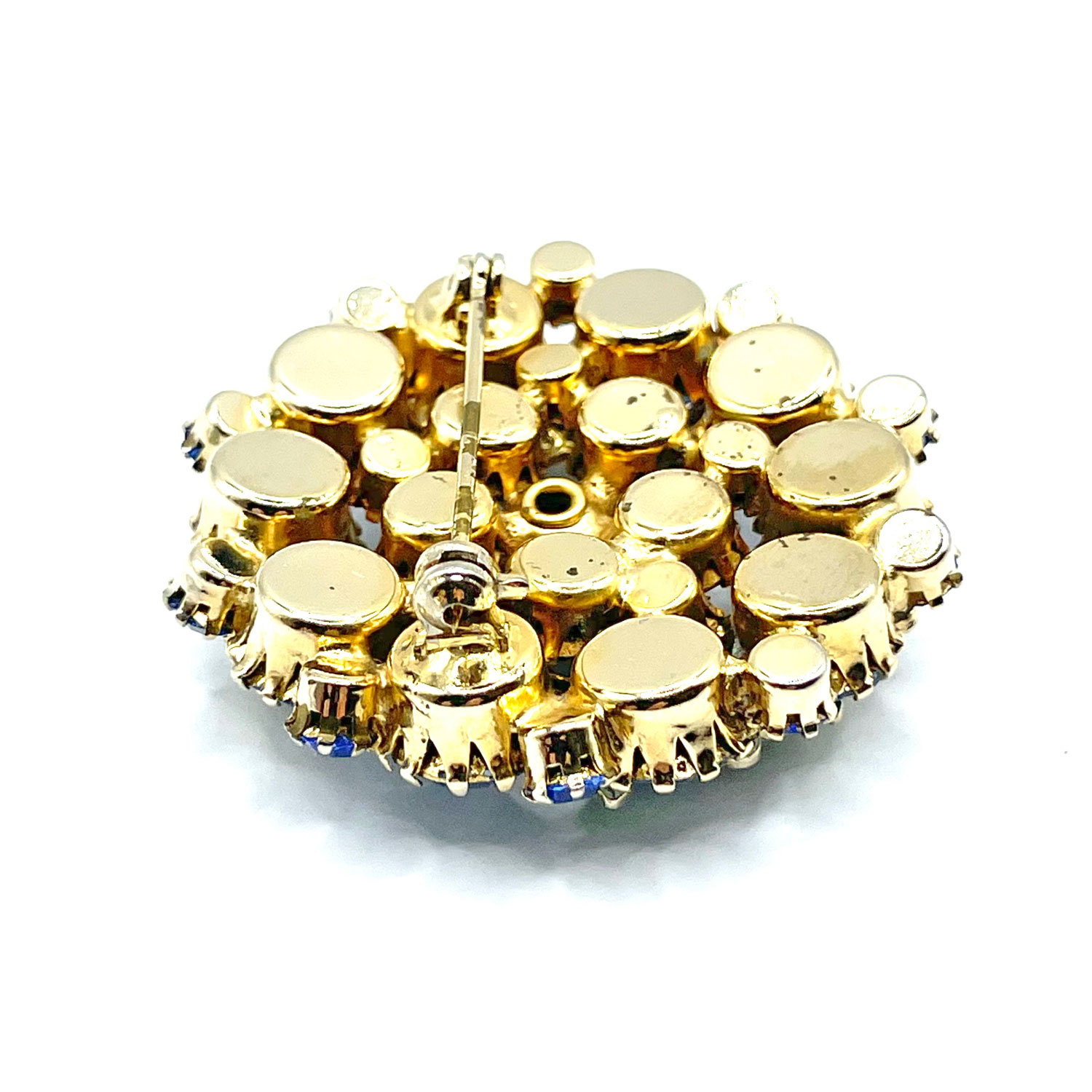 Enameled rhinestone brooch