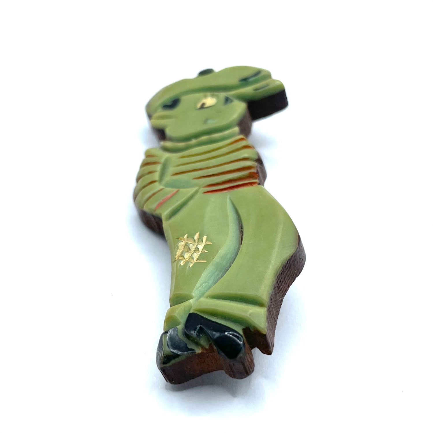 1930s cartoon figure brooch