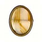 antique striped agate brooch