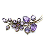 sterling amethyst brooch