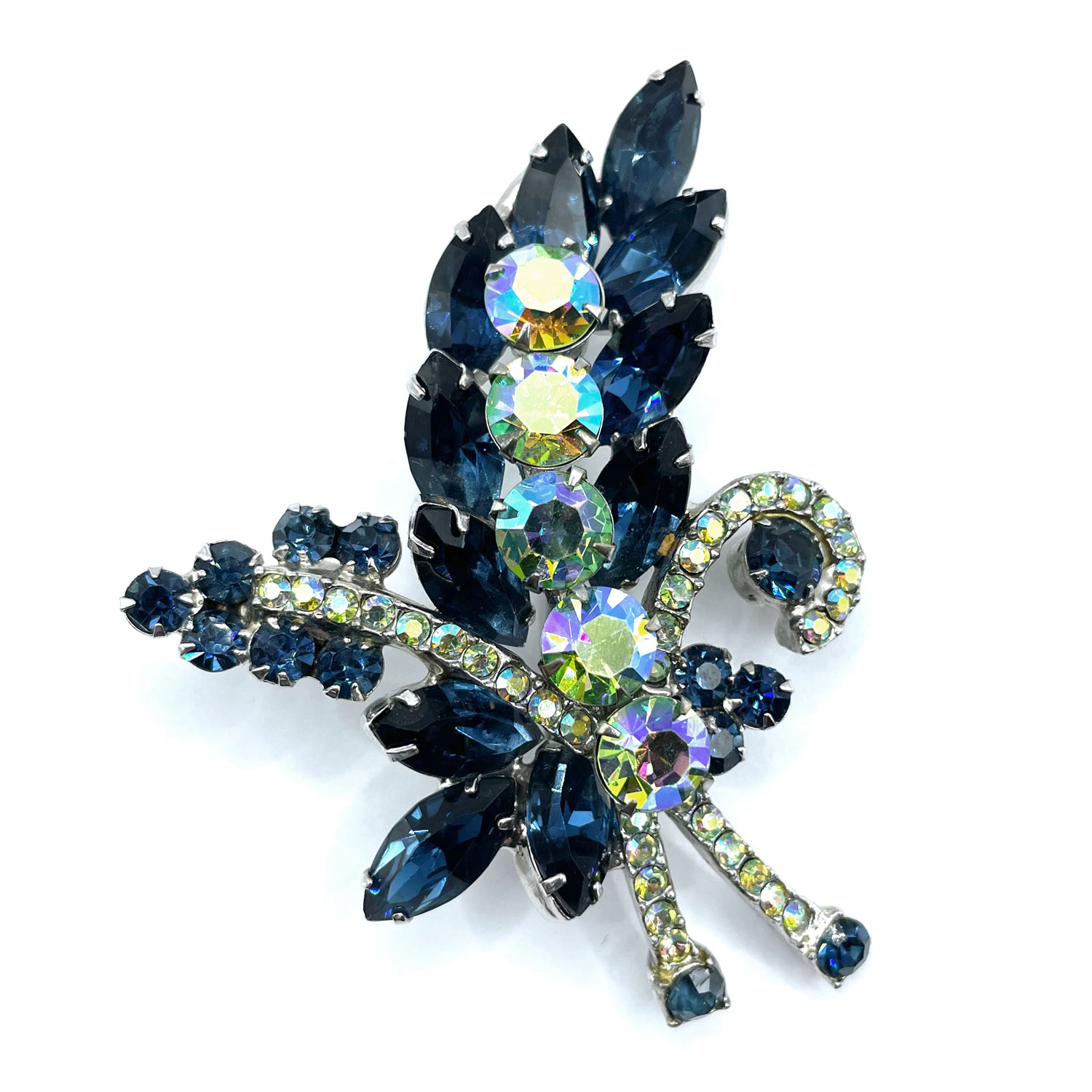 1960s Juliana rhinestone flower brooch