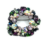 vintage rhinestone brooch