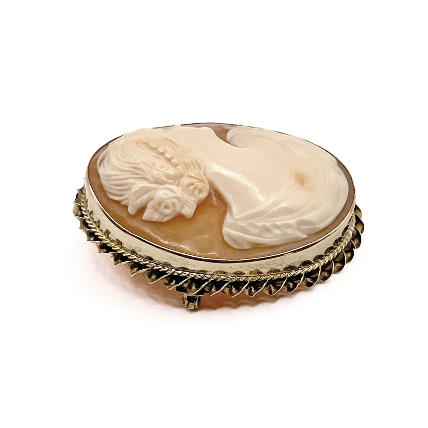 vintage cameo brooch