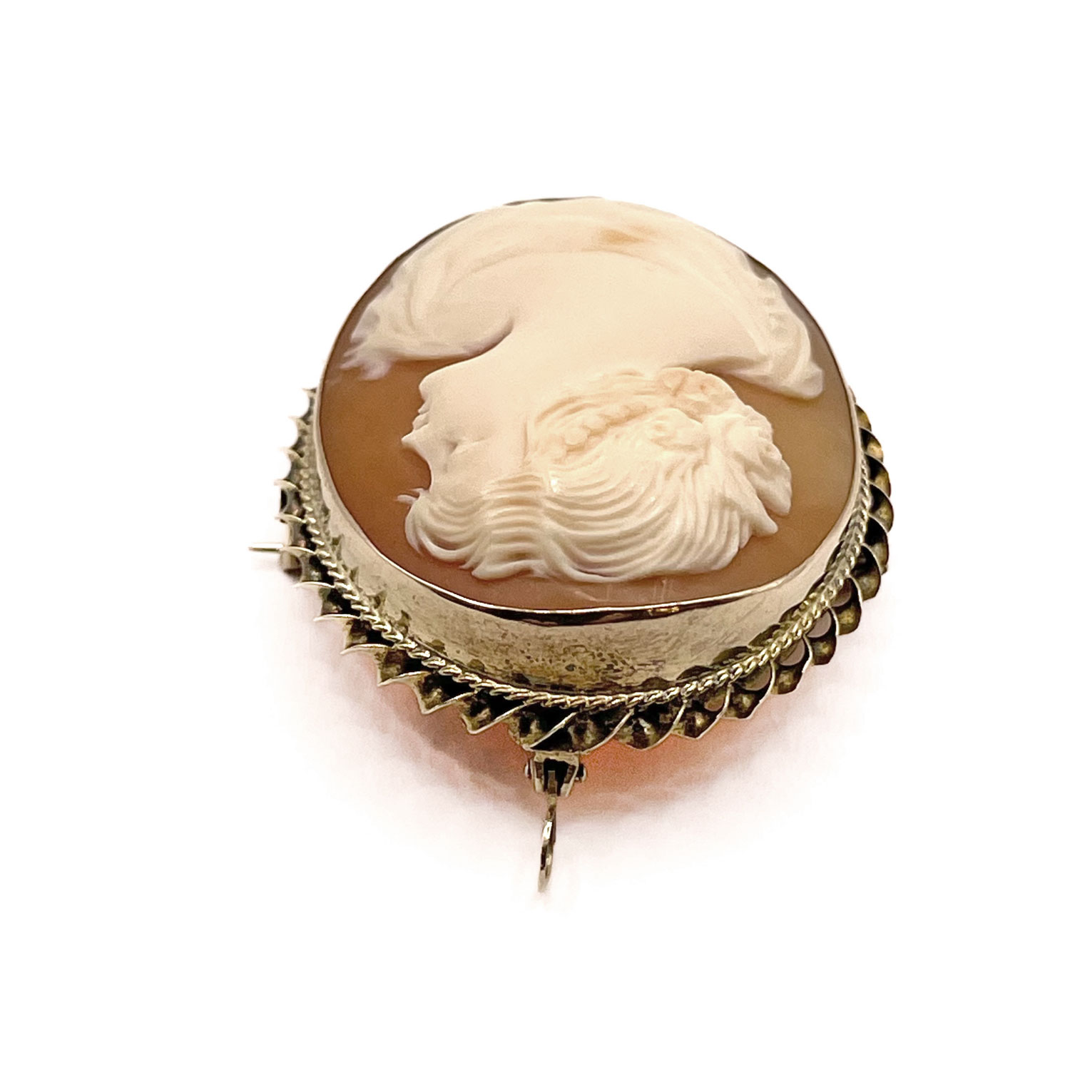 vintage cameo brooch