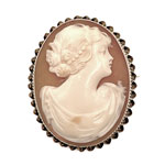 1920s cameo brooch pendant