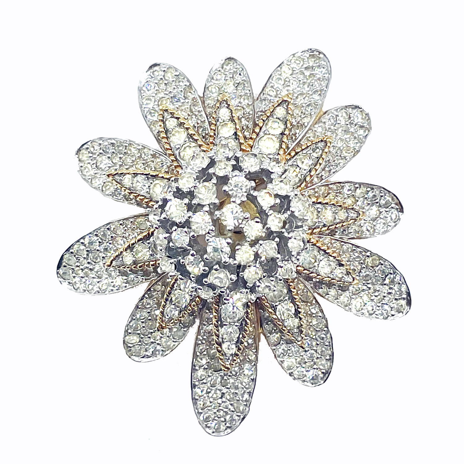 1950s Jomaz rhinestone brooch