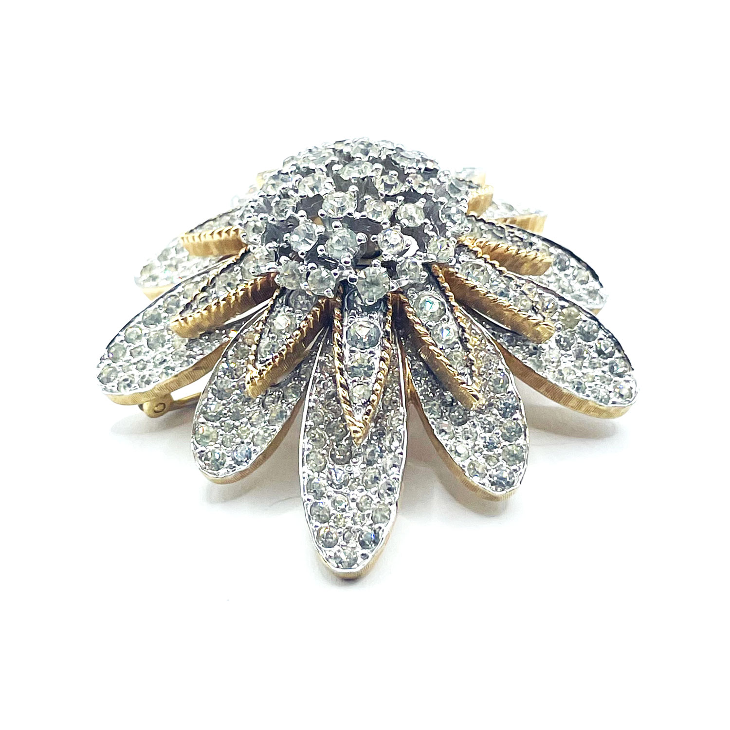 1950s Jomaz rhinestone brooch