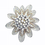 Mazer rhinestone brooch