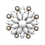 White rhinestone snowflake pin
