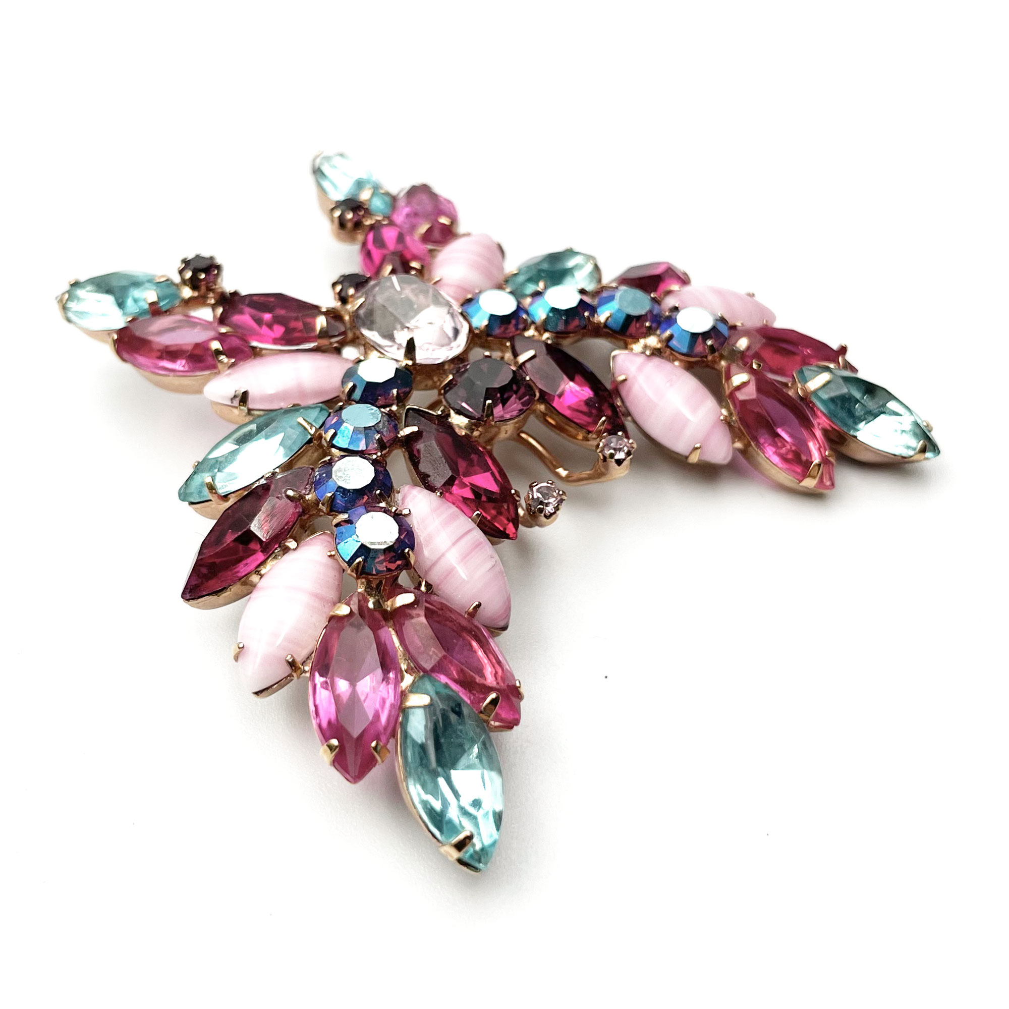 Rhinestone butterfly brooch