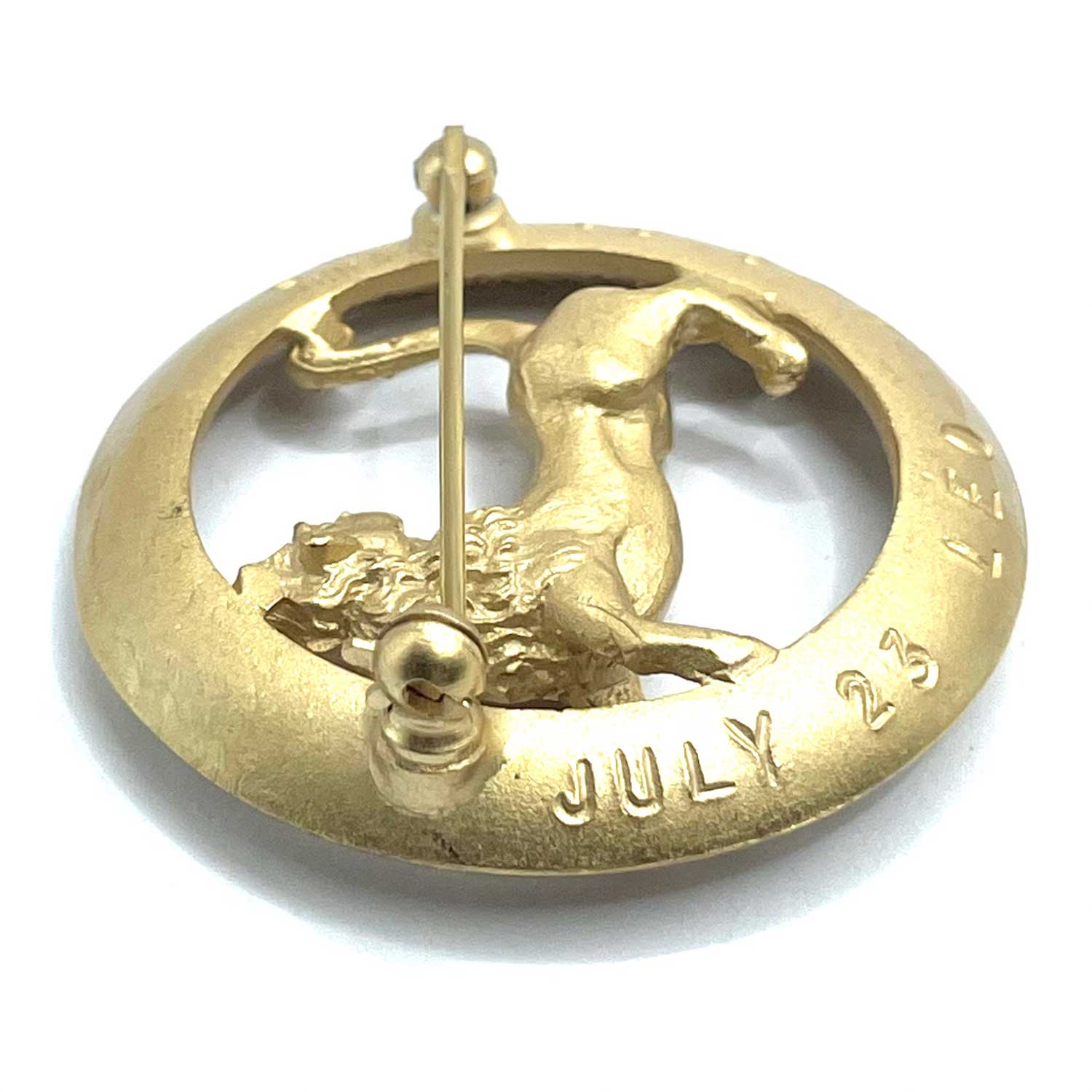 Leo lion astrological pin