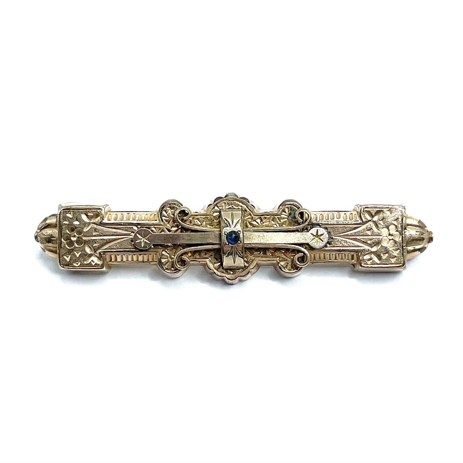 Victorian gold filled bar pin