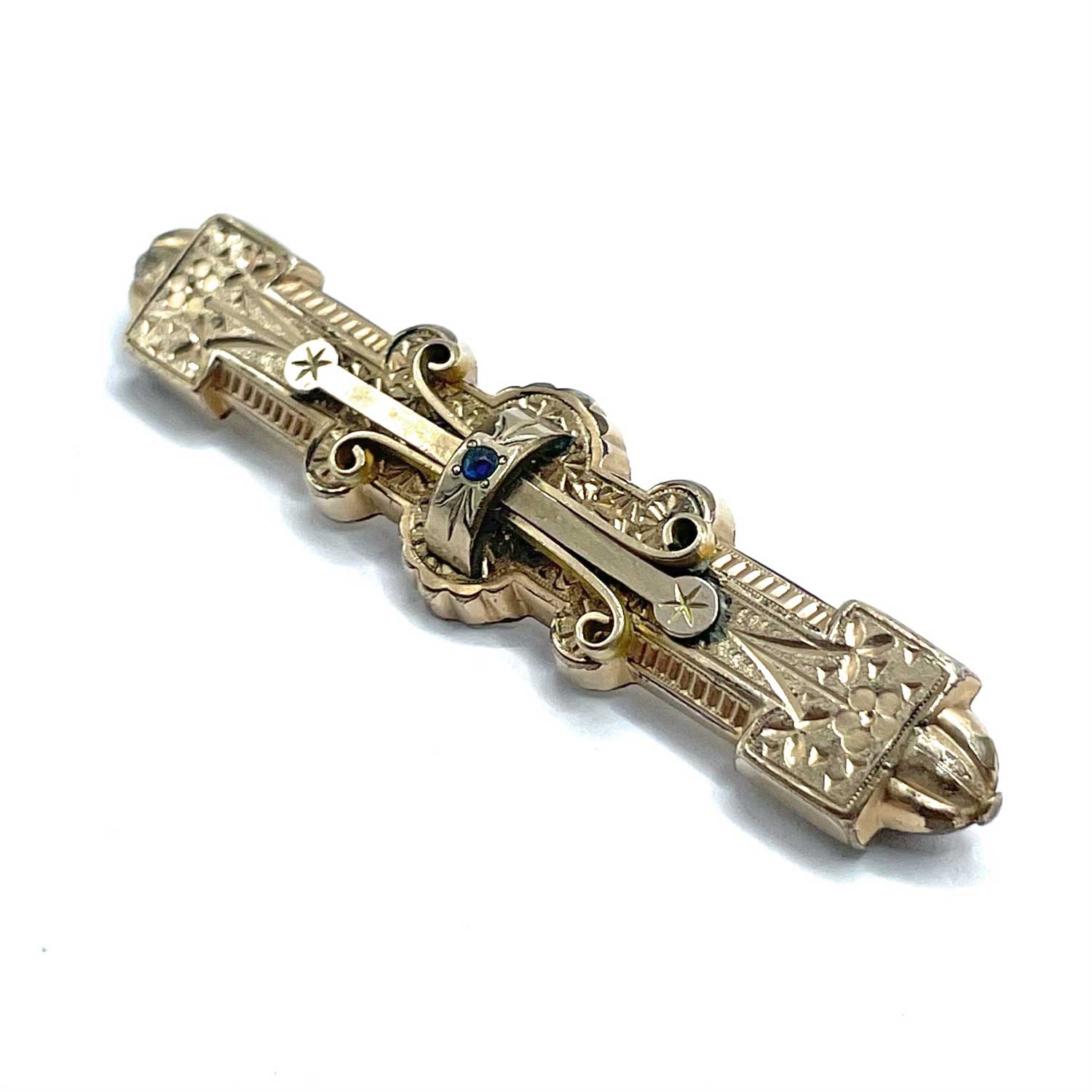 Victorian gold filled bar pin