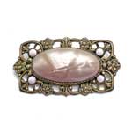 Antique celluloid brooch