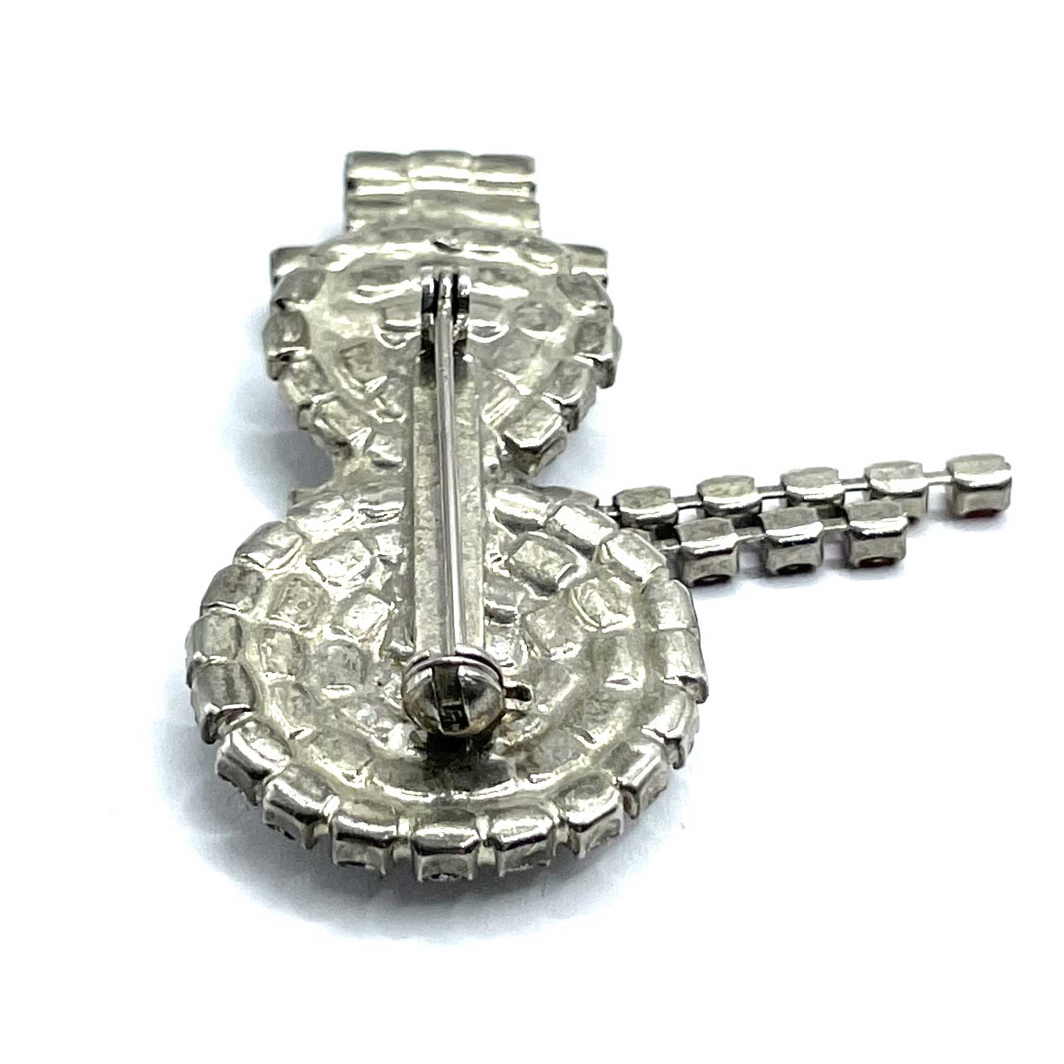 Rhinestone Snowman Brooch