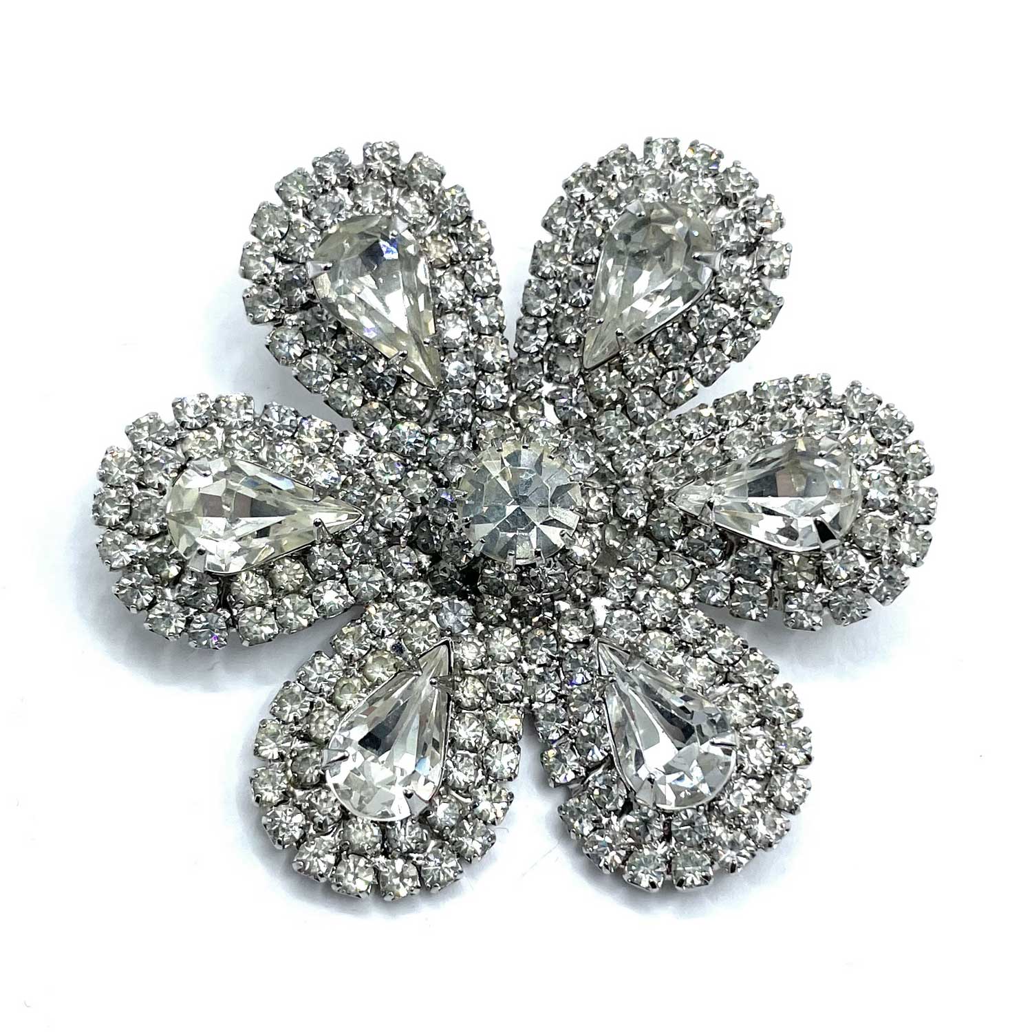 1950s rhinestone brooch