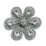 vintage rhinestone flower pin