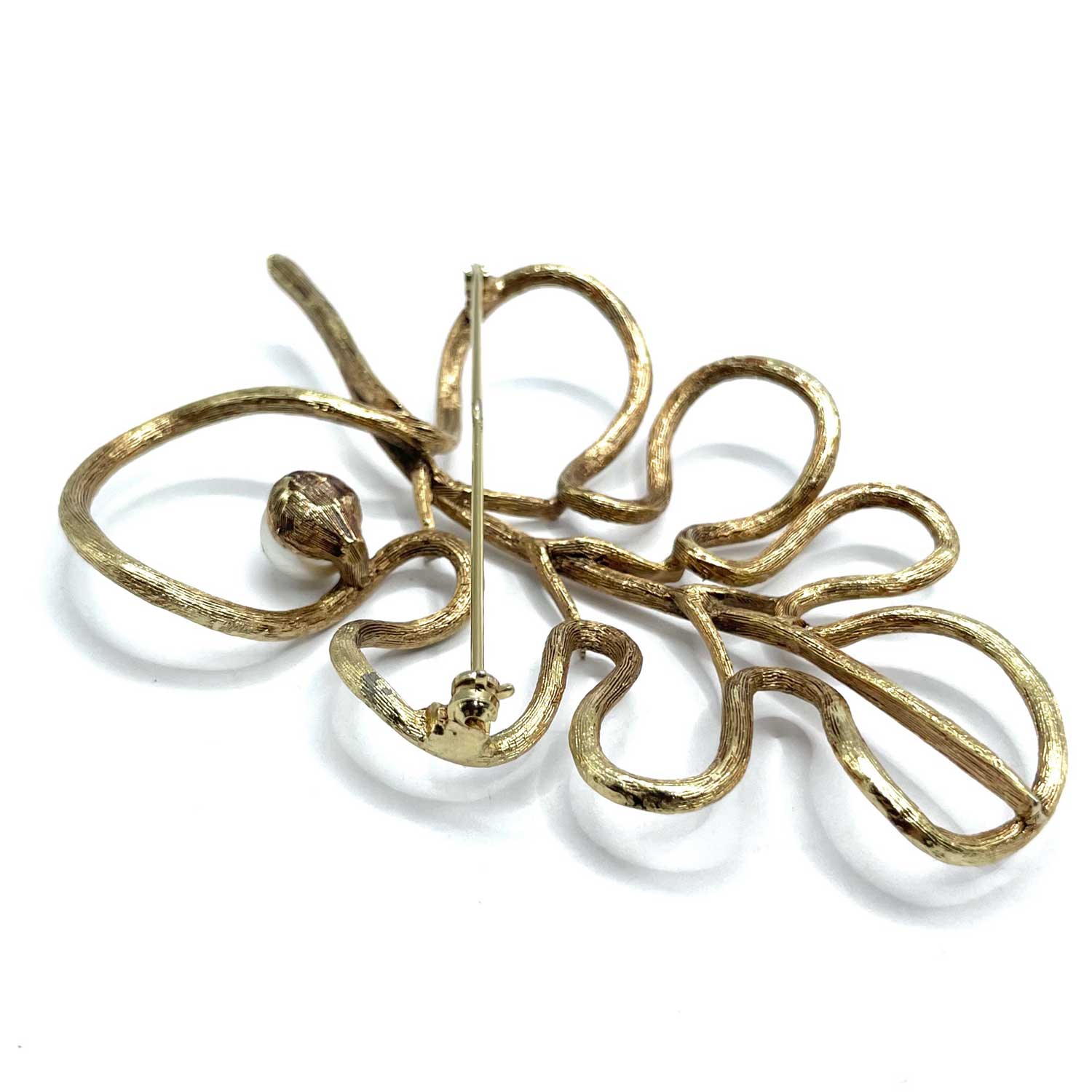 Oak Leaf Pearl Brooch
