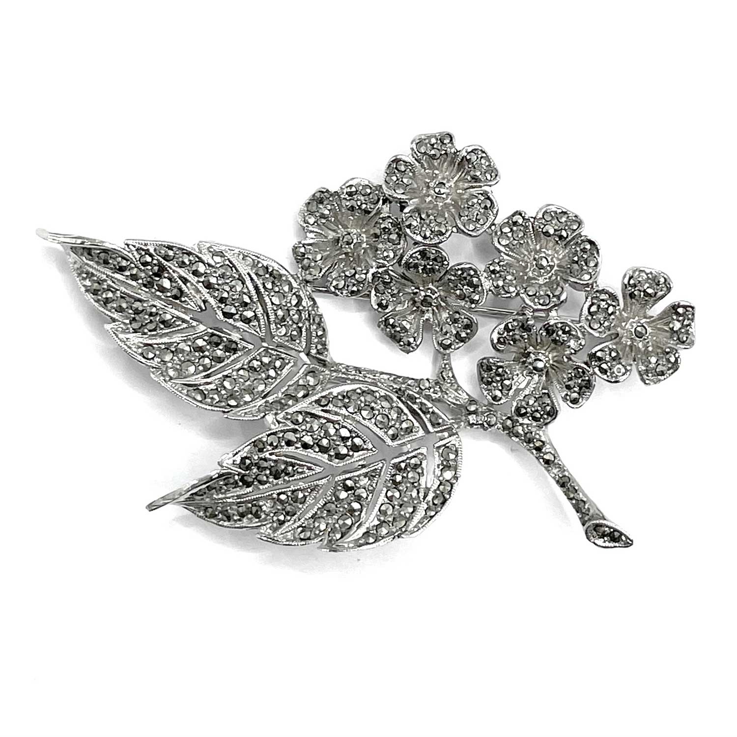 Marcasite Blossoms Brooch