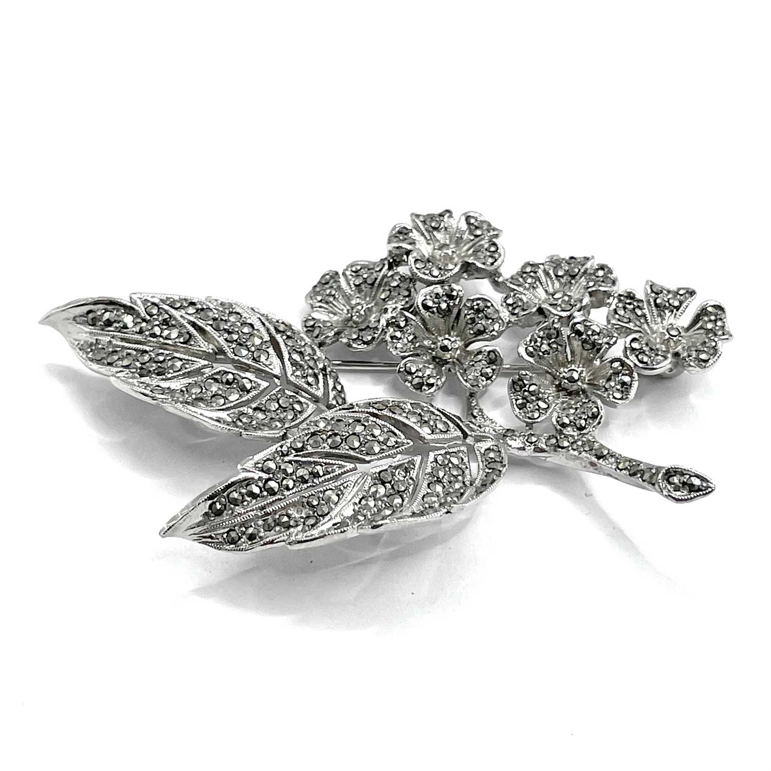 Marcasite Blossoms Brooch