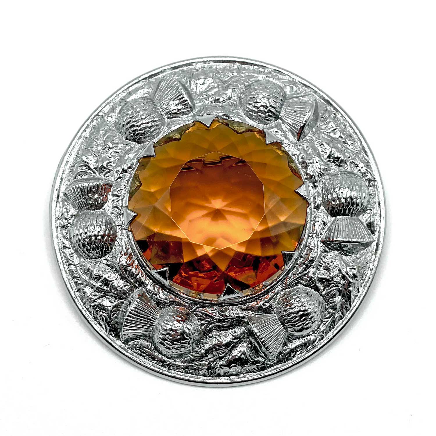 Scottish kilt pin rhinestone brooch