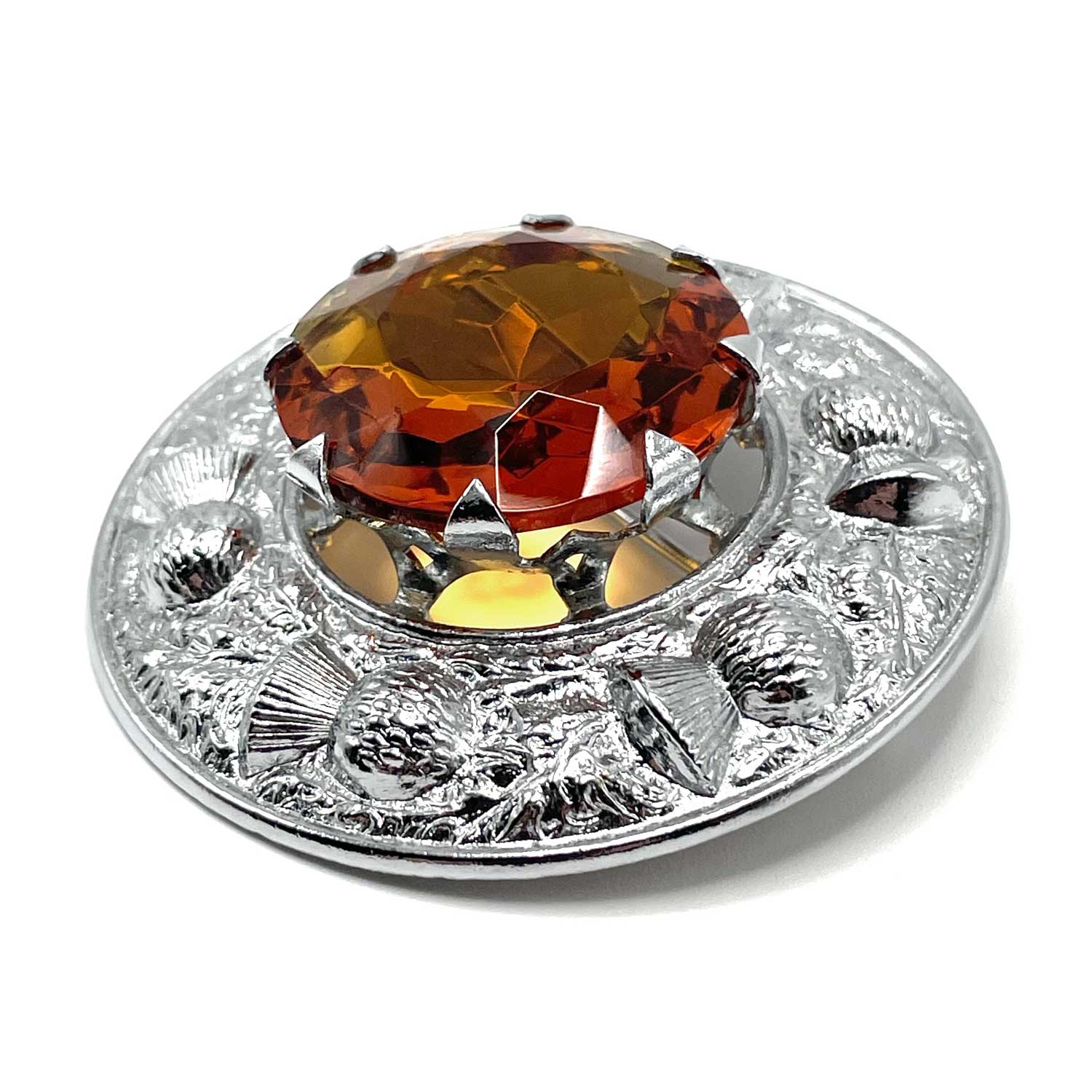 Scottish kilt pin rhinestone brooch