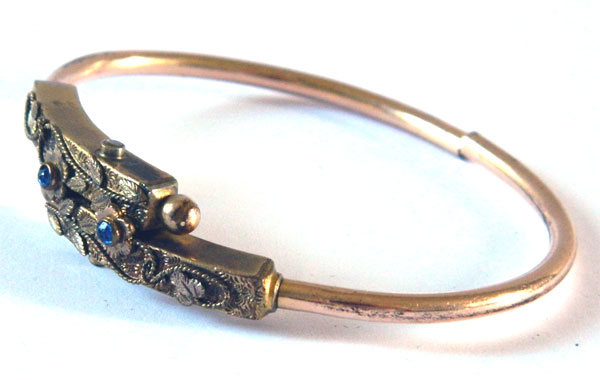 Antique gold filled bangle bracelet