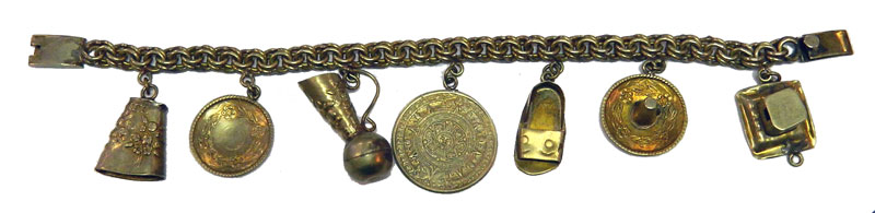 Mexican alpaca charm bracelet