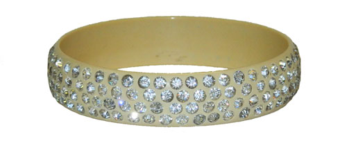 vintage rhinestone studded bangle bracelet