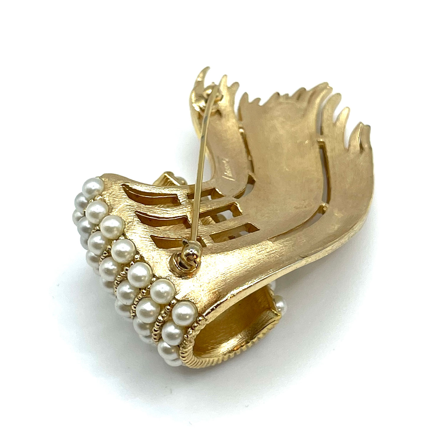 Trifari pearl brooch