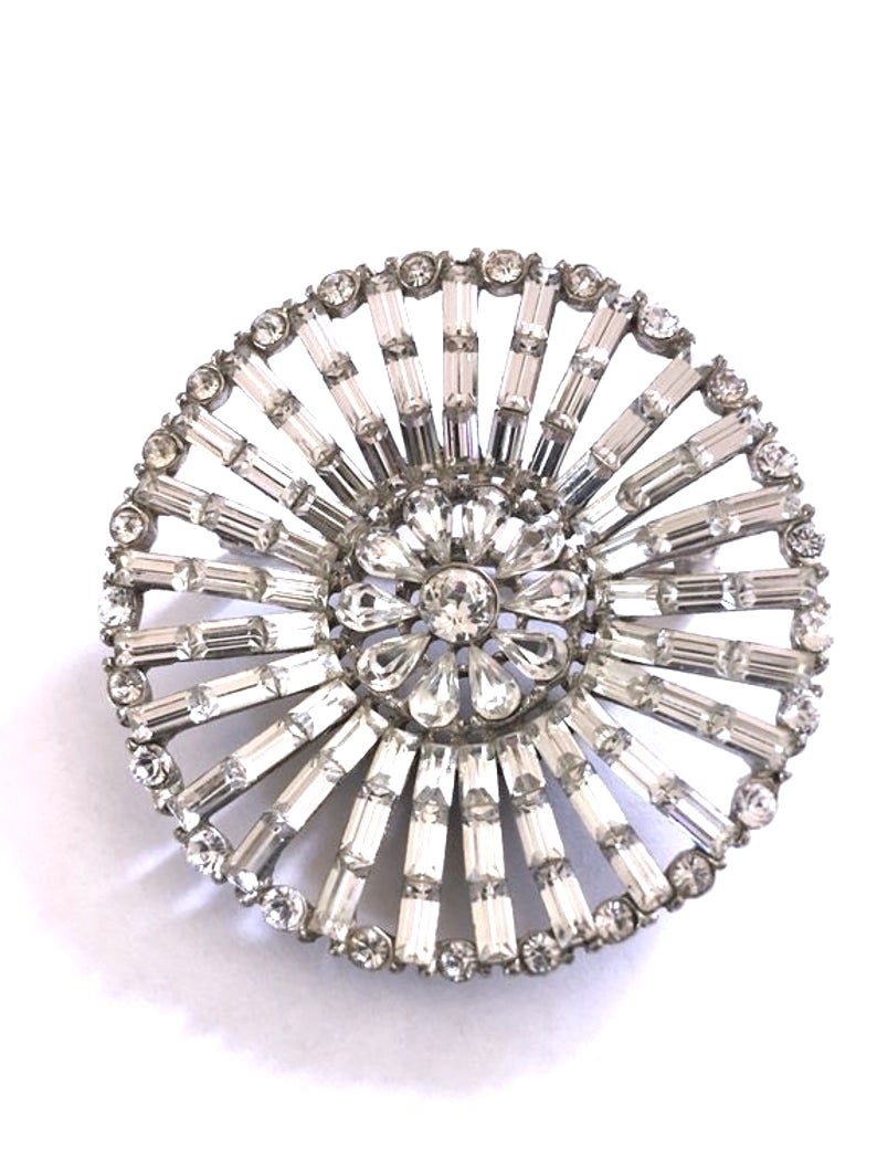 1950's rhinestone brooch