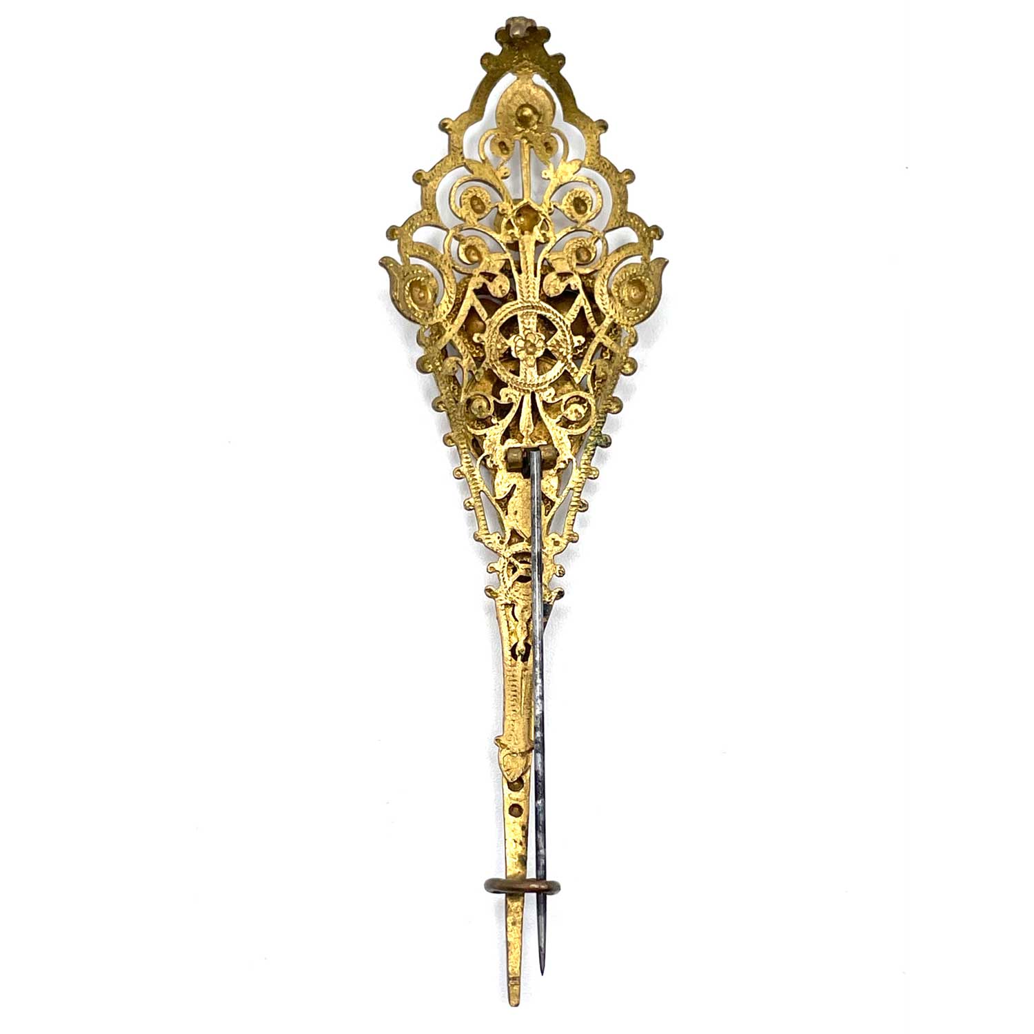 Victorian ormolu brooch