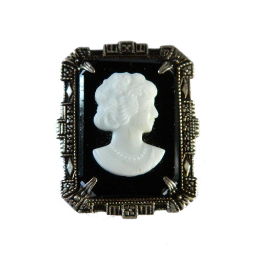 Art deco cameo brooch