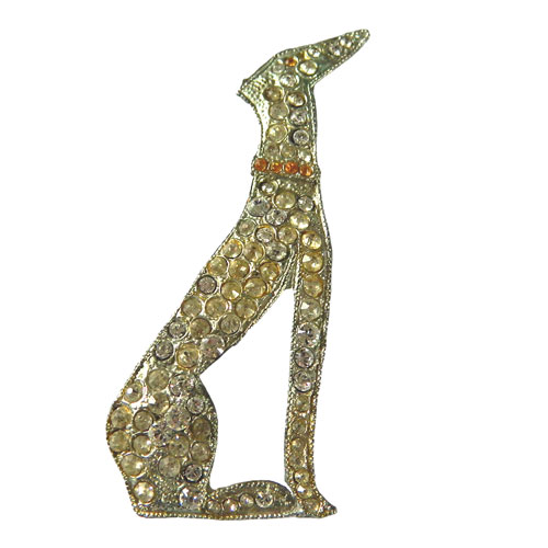 1930's greyhound brooch