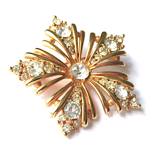 1950's Bogoff rhinestone brooch