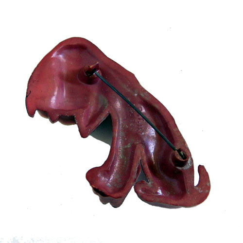 Vintage celluloid dog brooch