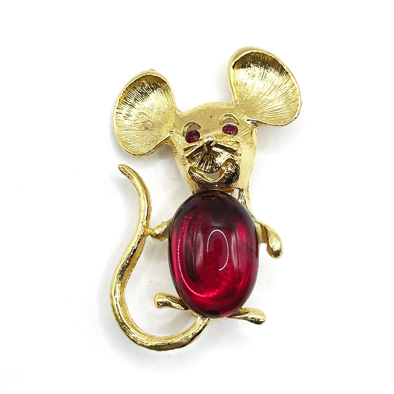 Jelly belly mouse brooch