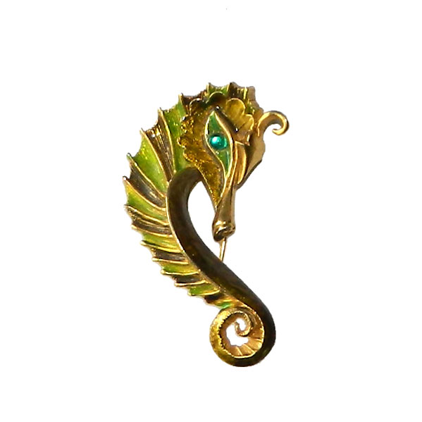 Hattie Carnegie seahorse brooch