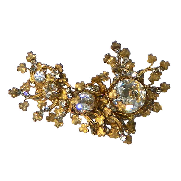 1950s Miriam Haskell rhinestone brooch