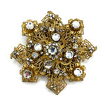 Stanley Hagler rhinestone brooch