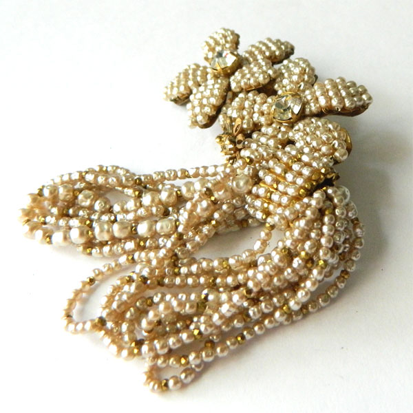 Miriam Haskell pearl brooch