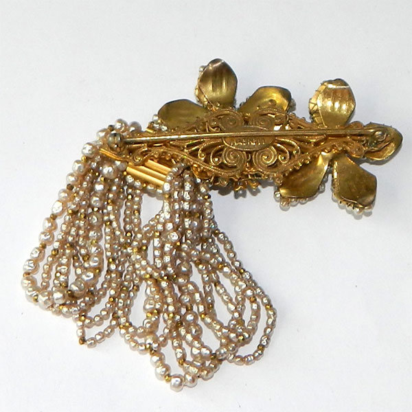 Miriam Haskell pearl brooch