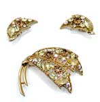 Emmons brooch and earring set