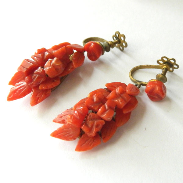 coral earrings