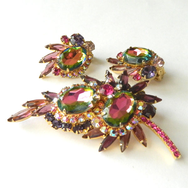 Juliana brooch and earring set