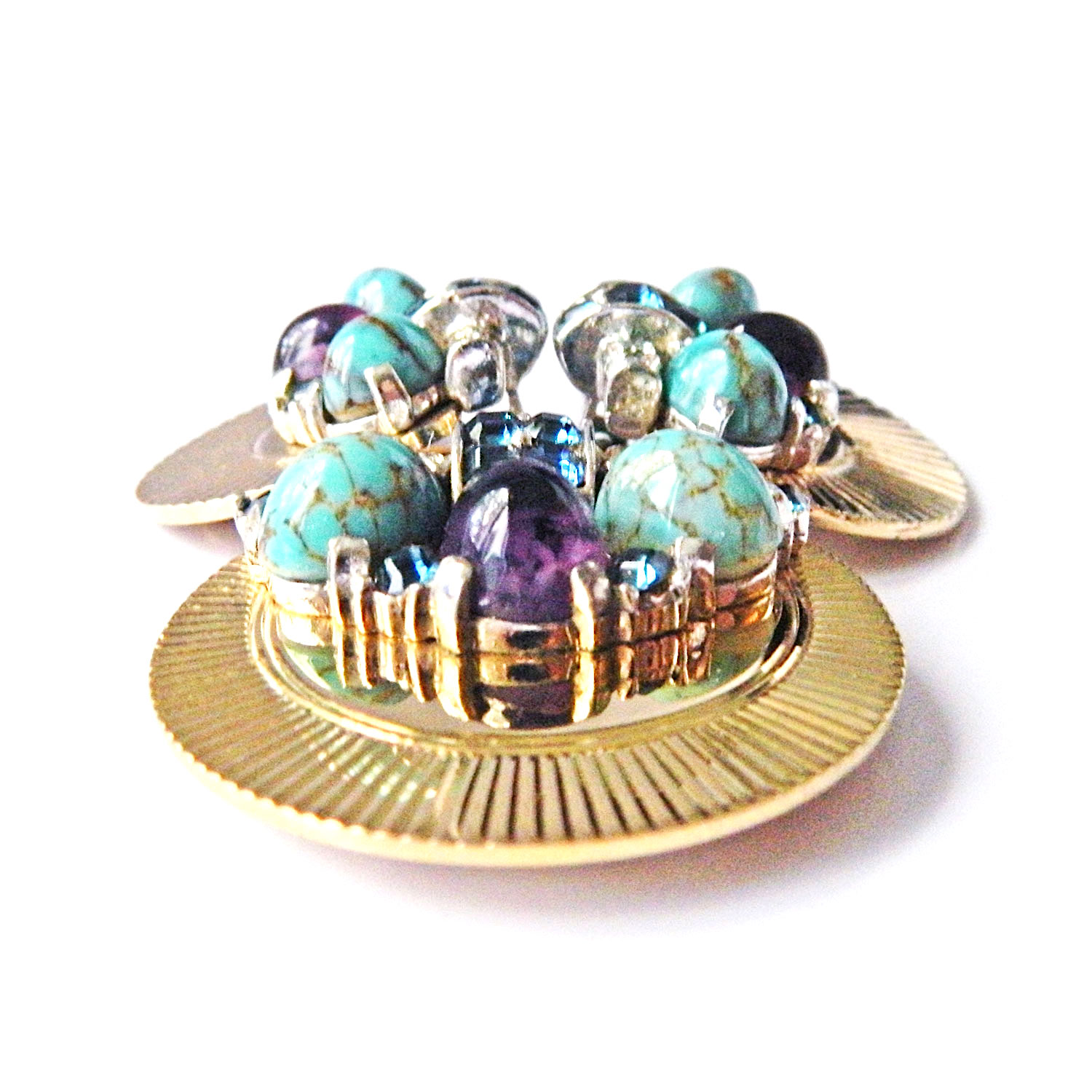 Marcel Boucher rhinestone brooch and earring set