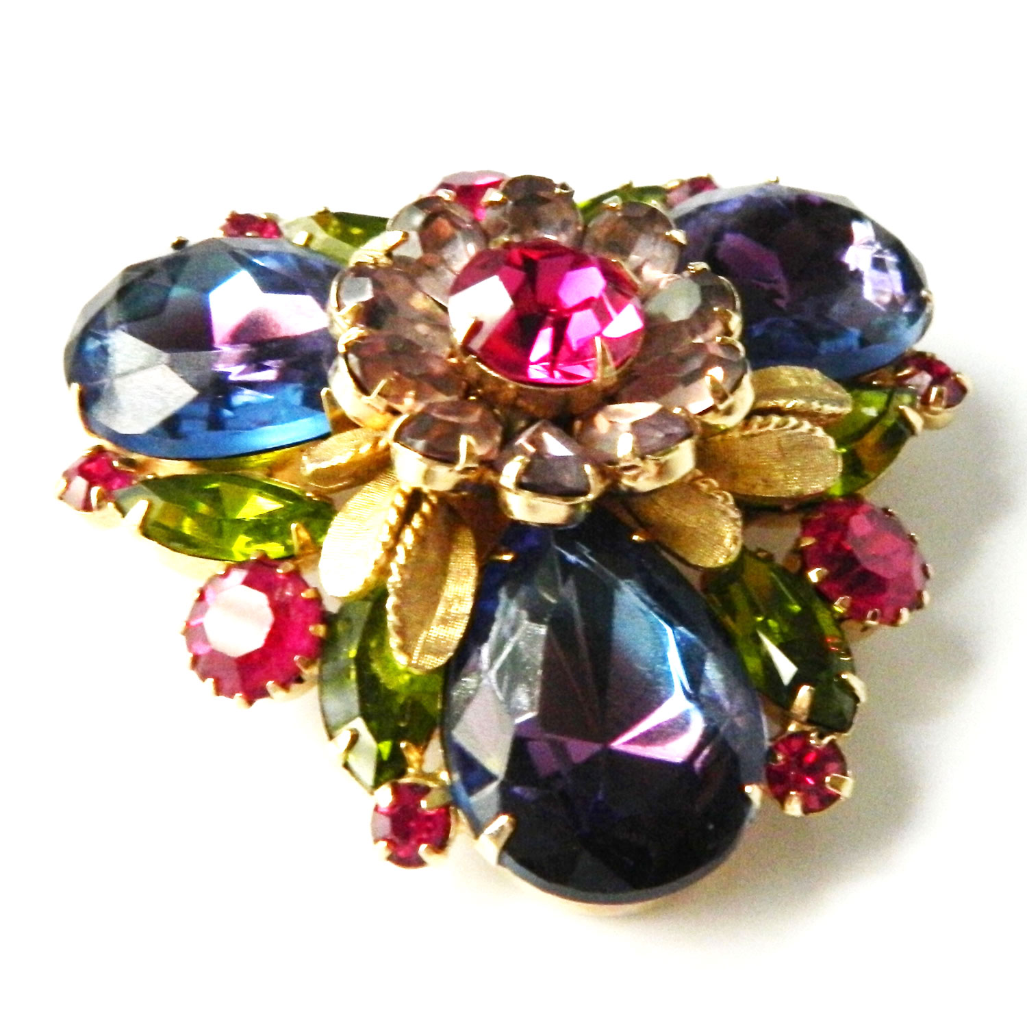 Vendome rhinestone brooch set